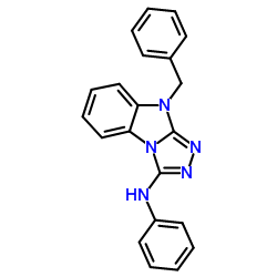 9-Benzyl-N-phenyl-9H-[1,2,4]triazolo[4,3-a]benzimidazol-3-amine结构式