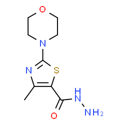 4-Methyl-2-(morpholin-4-yl)-1,3-thiazole-5-carbohydrazide structure