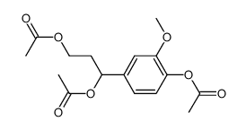 3-acetoxy-3-(4-acetoxy-3-methoxyphenyl)-1-propyl acetate Structure