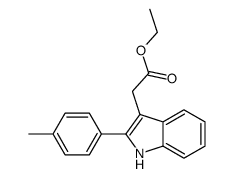 ethyl 2-[2-(4-methylphenyl)-1H-indol-3-yl]acetate结构式