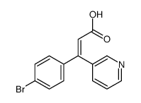 3-(4-bromophenyl)-3-pyridin-3-ylprop-2-enoic acid结构式