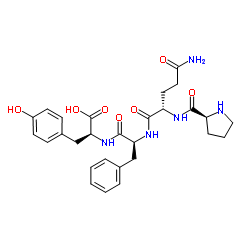 H-PRO-GLN-PHE-TYR-OH HCL Structure