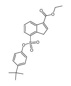 ethyl 7-((4-(tert-butyl)phenoxy)sulfonyl)-1H-indene-3-carboxylate Structure