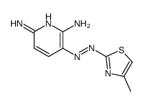 3-[(4-methyl-1,3-thiazol-2-yl)diazenyl]pyridine-2,6-diamine Structure