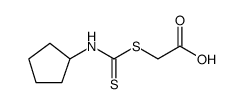 Acetic acid, 2-[[(cyclopentylamino)thioxomethyl]thio] structure