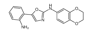 [5-(2-aminophenyl)oxazol-2-yl]-(2,3-dihydrobenzo[1,4]dioxin-6-yl)amine Structure