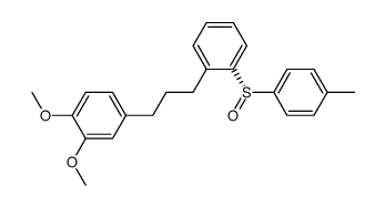 1,2-Dimethoxy-4-{3-[2-((S)-toluene-4-sulfinyl)-phenyl]-propyl}-benzene Structure