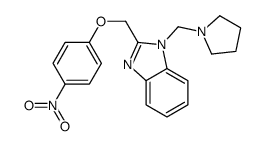 2-((p-Nitrophenoxy)methyl)-1-((pyrrolidinyl)methyl)benzimidazole Structure