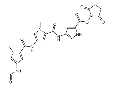 2,5-dioxopyrrolidin-1-yl 4-(4-(4-formamido-1-methyl-1H-pyrrole-2-carboxamido)-1-methyl-1H-pyrrole-2-carboxamido)-1H-pyrrole-2-carboxylate结构式