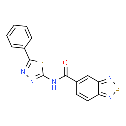 N-(5-Phenyl-1,3,4-thiadiazol-2-yl)-2,1,3-benzothiadiazole-5-carboxamide Structure