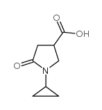 1-cyclopropyl-5-oxopyrrolidine-3-carboxylic acid structure