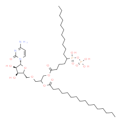 cytidine 5'-diphosphate-1,2-dipalmitoylglycerol结构式