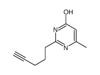 6-methyl-2-pent-4-ynyl-1H-pyrimidin-4-one Structure