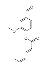 (4-formyl-2-methoxyphenyl) hexa-2,4-dienoate Structure