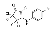 3-(4-bromoanilino)-2,4,4,5,5-pentachlorocyclopent-2-en-1-one Structure