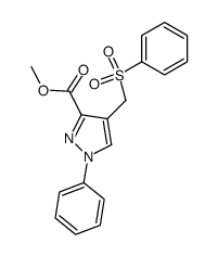 3-methoxycarbonyl-1-phenyl-4-(phenylsulphonyl)methylpyrazole结构式