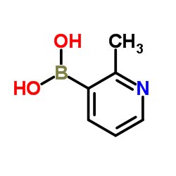 (2-甲基吡啶-3-基)硼酸结构式