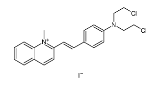 Quinolinium, 2-[2-[4-[bis(2-chloroethyl)amino]phenyl]ethenyl]-1-methyl-, iodide (1:1)结构式