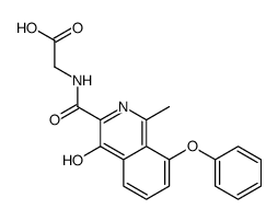 2-[(4-hydroxy-1-methyl-8-phenoxyisoquinoline-3-carbonyl)amino]acetic acid结构式