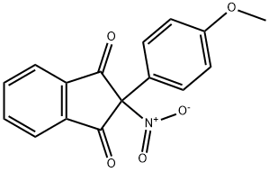 2-(4-methoxy-phenyl)-2-nitro-indan-1,3-dione结构式