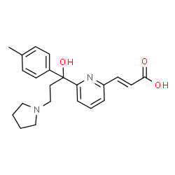 (E)-3-[6-[1-hydroxy-3-pyrrolidinyl-1-(p-tolyl)propyl]-2-pyridyl]acrylic acid结构式