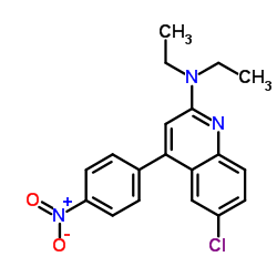 6-Chloro-N,N-diethyl-4-(4-nitrophenyl)-2-quinolinamine Structure