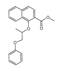 1-(1-methyl-2-phenoxy-ethoxy)-naphthalene-2-carboxylic acid methyl ester结构式