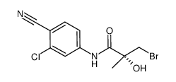 (2R)-3-bromo-N-[3-chloro-4-cyanophenyl]-2-hydroxy-2-methylpropanamide Structure