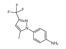 4-(5-METHYL-3-(TRIFLUOROMETHYL)-1H-PYRAZOL-1-YL)ANILINE结构式