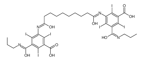 5,5'-(Sebacoyldiimino)bis[2,4,6-triiodo-3-(propylcarbamoyl)benzoic acid]结构式