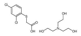 2-[bis(2-hydroxyethyl)amino]ethanol,2-(2,4-dichlorophenyl)sulfanylacetic acid Structure