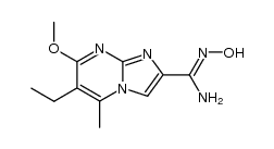 6-ethyl-7-methoxy-5-methylimidazo[1,2-a]pyrimidine-2-carboxamide oxime结构式