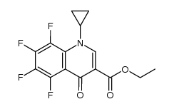 1-cyclopropyl-5,6,7,8-tetrafluoro-1,4-dihydro-4-oxo-3-quinolinecarboxylic acid,ethyl ester Structure