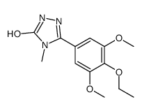 3-(4-ethoxy-3,5-dimethoxyphenyl)-4-methyl-1H-1,2,4-triazol-5-one结构式