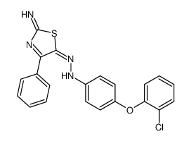 4-(2-chlorophenoxy)-N-[(2-imino-4-phenyl-1,3-thiazol-5-ylidene)amino]aniline结构式