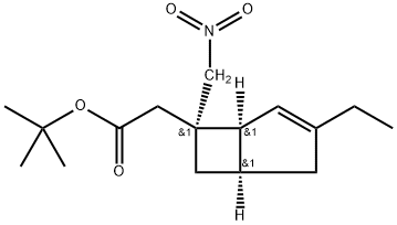 tert-butyl2-((1S,5R,6R)-3-ethyl-6-(nitromethyl)bicyclo[3.2.0]hept-3- en-6-yl)acetate picture