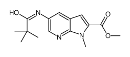 Methyl 5-[(2,2-dimethylpropanoyl)amino]-1-methyl-1H-pyrrolo[2,3-b ]pyridine-2-carboxylate结构式