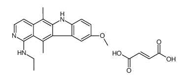 5,11-Dimethyl-N-ethyl-9-methoxy-6H-pyrido(4,3-b)carbazol-1-amine malea te structure