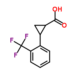 2-(2-Trifluoromethyl-phenyl)-cyclopropanecarboxylic acid Structure