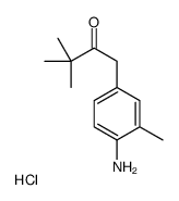 1-(4-Amino-3-methylphenyl)-3,3-dimethyl-2-butanone hydrochloride (1:1) Structure