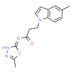 3-(5-methyl-1H-indol-1-yl)-N-[(2Z)-5-methyl-1,3,4-thiadiazol-2(3H)-ylidene]propanamide picture