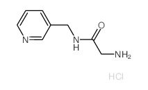 2-Amino-N-(3-pyridinylmethyl)acetamide hydrochloride结构式