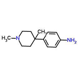 4-(1,4-二甲基哌啶-4-基)苯胺结构式