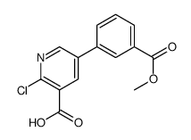 2-chloro-5-(3-methoxycarbonylphenyl)pyridine-3-carboxylic acid Structure