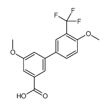 3-methoxy-5-[4-methoxy-3-(trifluoromethyl)phenyl]benzoic acid结构式