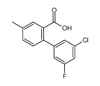 2-(3-chloro-5-fluorophenyl)-5-methylbenzoic acid结构式