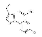 2-chloro-5-(4-ethylthiophen-2-yl)pyridine-4-carboxylic acid Structure