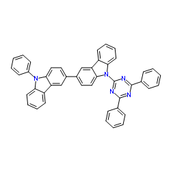 9-(4,6-Diphenyl-1,3,5-triazin-2-yl)-9'-phenyl-9H,9'H-3,3'-bicarbazole结构式