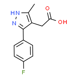 [5-(4-fluorophenyl)-3-methyl-1H-pyrazol-4-yl]acetic acid structure