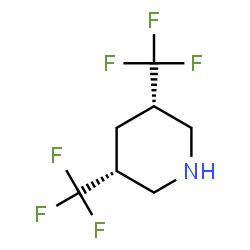 (CIS)-3,5-bis(trifluoromethyl)piperidine结构式